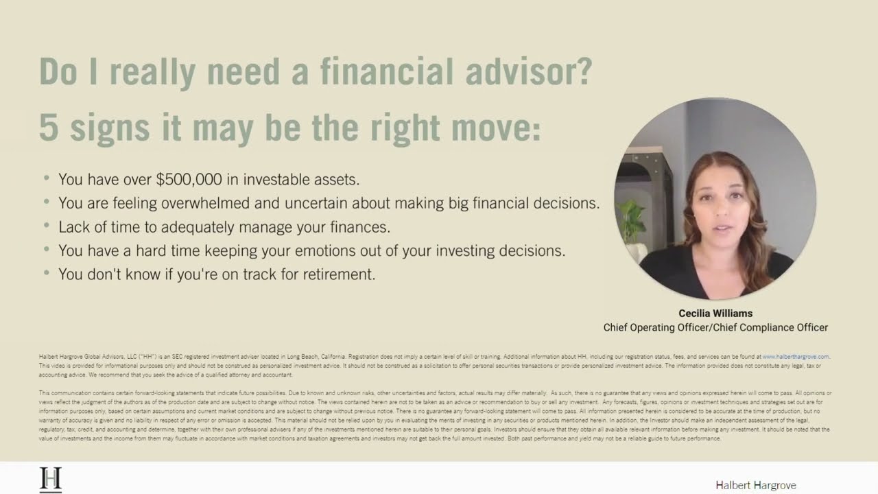 Cecilia williams slide on financial advisor