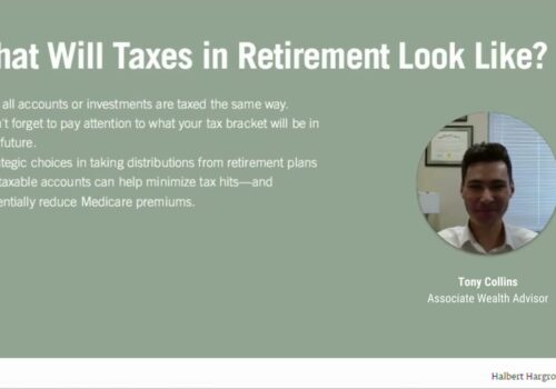 Tony Collins slide on What will taxes look like